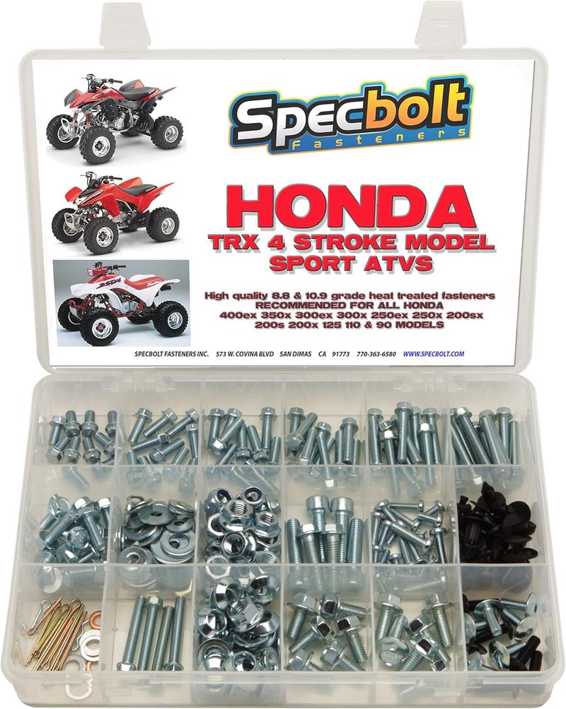Specbolt Fasteners Bolt Kit for Honda TRX 4 Stroke ATVs - 250 Pieces - Image 1