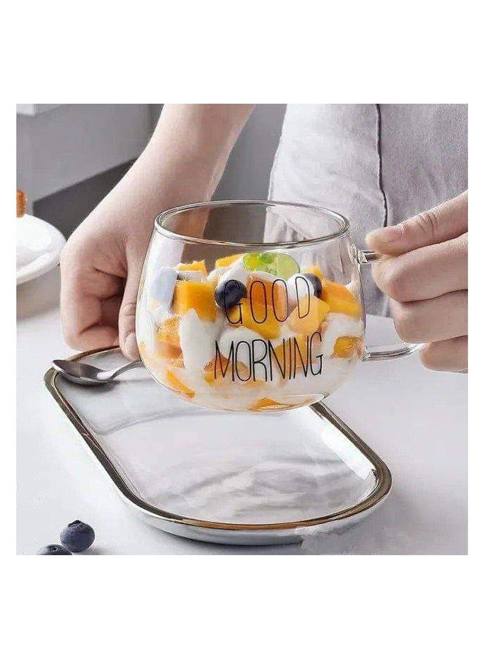 كوب حراري متعدد الاستخدامات من بايركس مطبوع عليه كلمة "صباح الخير" - Image 4