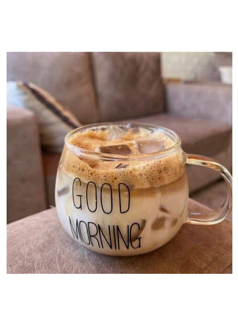 كوب حراري متعدد الاستخدامات من بايركس مطبوع عليه كلمة "صباح الخير" - Image 1