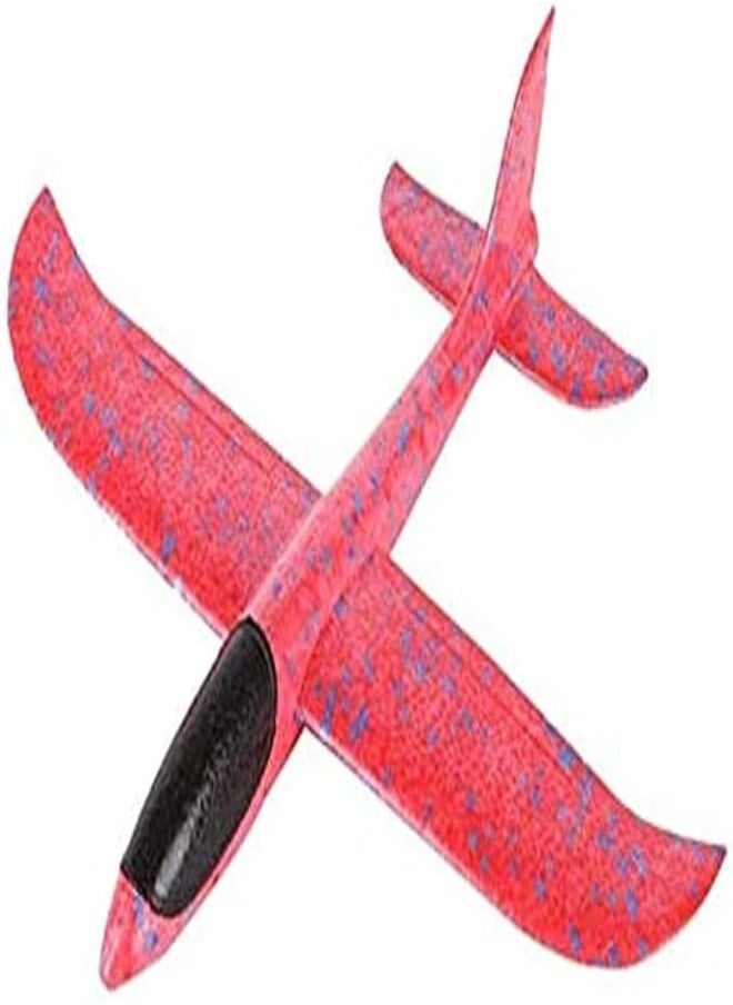 Throwing Glider Aircraft Inertial Soft Foam Airplane Plane Model Kids Toys Gift (red) 