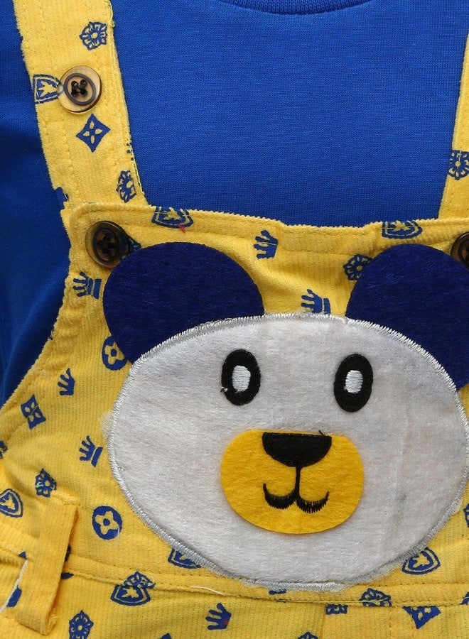 Balloons Unisex Baby Romper Cotton-Dungaree Set (Yellow, 12-18 Months) - Image 4