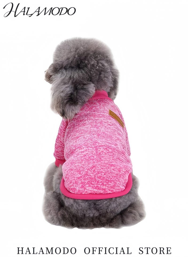 HALAMODO Dog Clothes Dogs Sweater Soft Puppies Clothing Soft Fleece Coat Classic Winter Puppy Sweaters Warm Outfit for Dogs Cat Apparel - Image 2