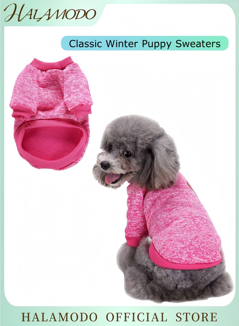 HALAMODO Dog Clothes Dogs Sweater Soft Puppies Clothing Soft Fleece Coat Classic Winter Puppy Sweaters Warm Outfit for Dogs Cat Apparel - Image 1