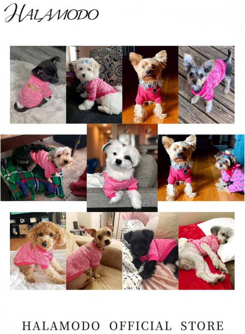 HALAMODO Dog Clothes Dogs Sweater Soft Puppies Clothing Soft Fleece Coat Classic Winter Puppy Sweaters Warm Outfit for Dogs Cat Apparel - Image 4