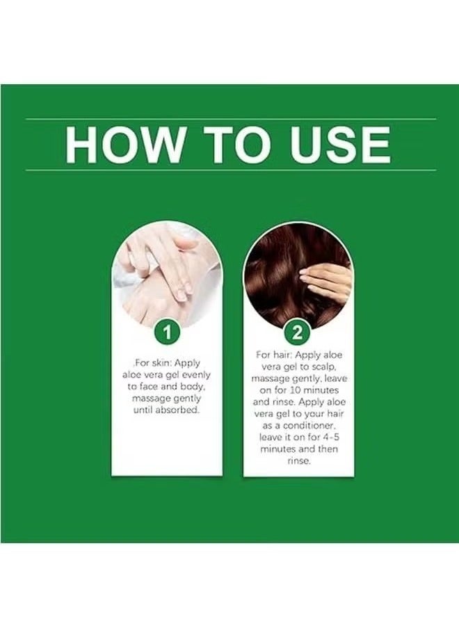 OceAura Aloe Vera Gel for Skin & Hair, Soothing Gel Moisturizer for Face and Body, Lightweight Non-Sticky Aloe Gel for Sunburn Relief and After Sun Care (100ml) - Image 3