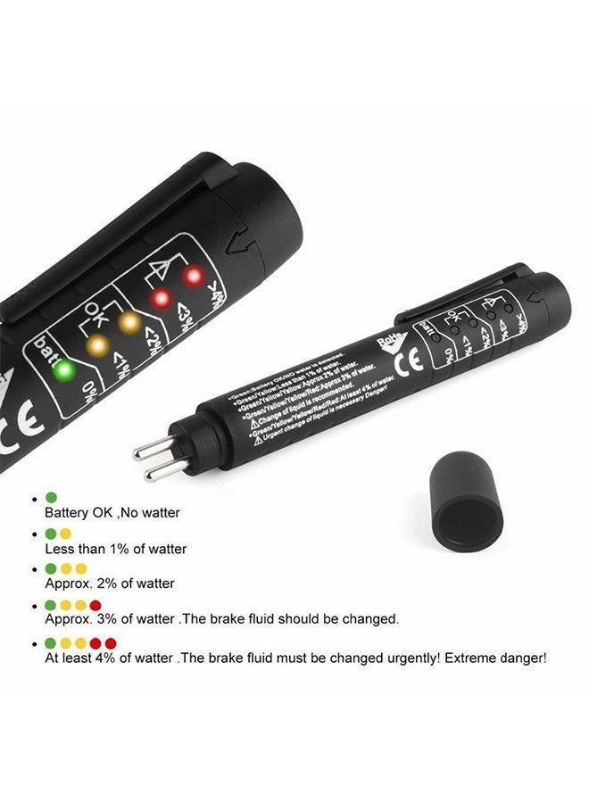 Brake Fluid Tester Pen,Automotive Brake Liquid Moisture Detector with 5 LED Indicators,Car Diagnostic Tool for DOT3 DOT4 DOT5.1 - Image 3
