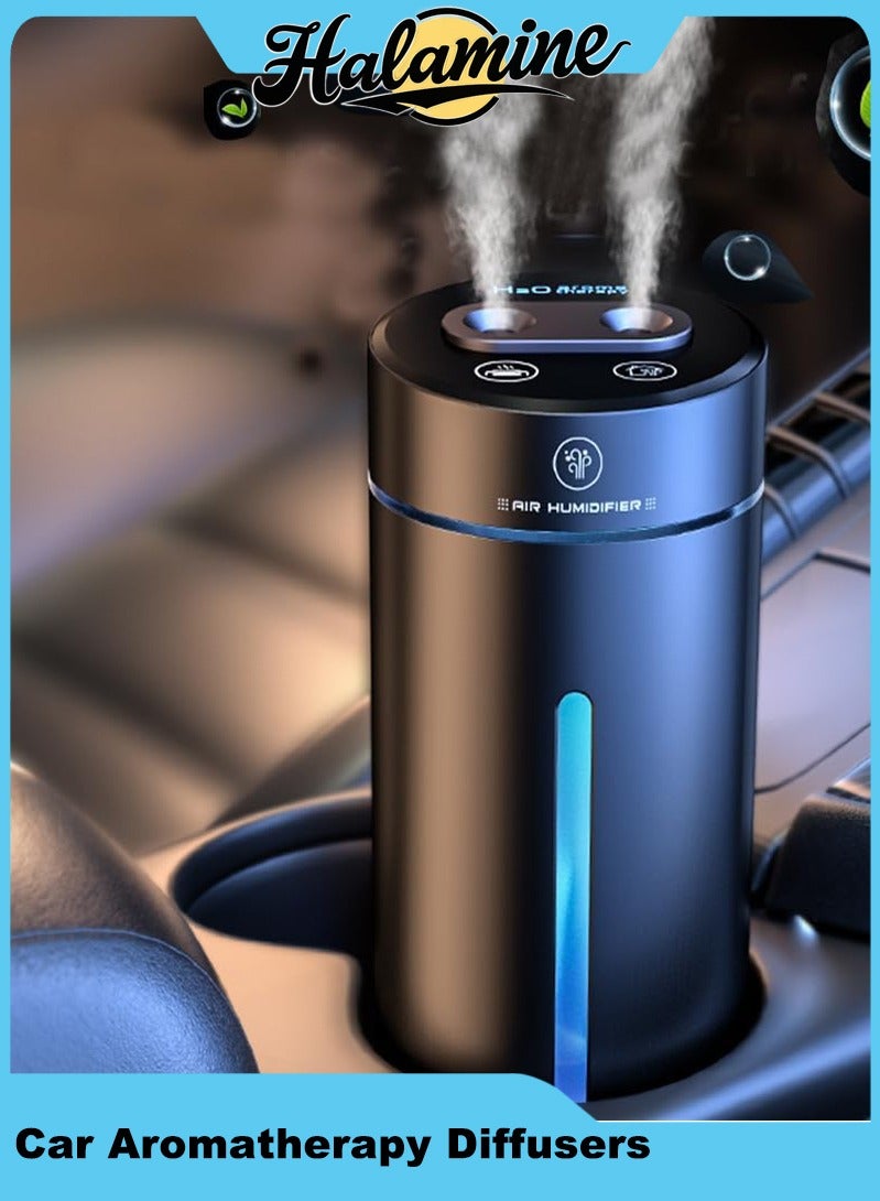 هالامين جهاز ترطيب ذكي F10 برأسين مزدوجين وبطاريتين مزدوجتين، آلة العلاج بالروائح للمنزل والسيارة. - Image 1