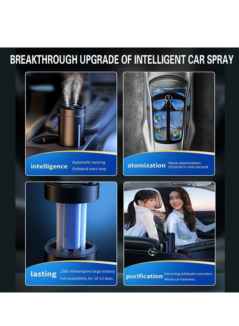 هالامين جهاز ترطيب ذكي F10 برأسين مزدوجين وبطاريتين مزدوجتين، آلة العلاج بالروائح للمنزل والسيارة. - Image 4