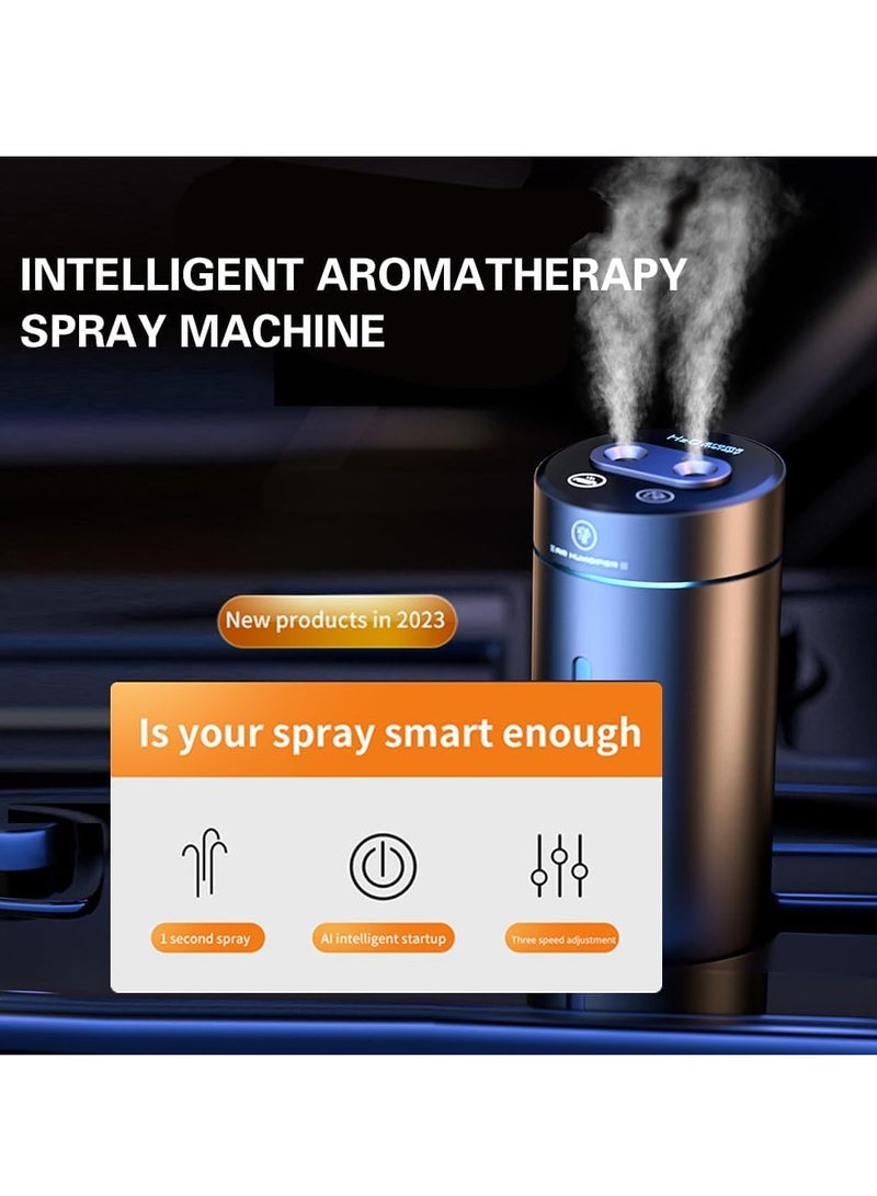 هالامين جهاز ترطيب ذكي F10 برأسين مزدوجين وبطاريتين مزدوجتين، آلة العلاج بالروائح للمنزل والسيارة. - Image 5