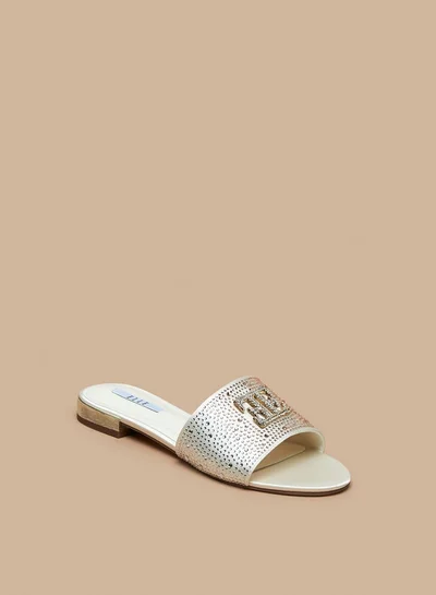 ELLE Women's Logo Detail Slip-On Sandals