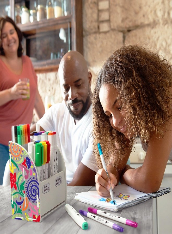 ArtSkills Marker Set with Desk Organizer Caddy, Marker Storage for Alcohol Markers, Acrylic Paint Pens, Brush Tip Markers - Image 5