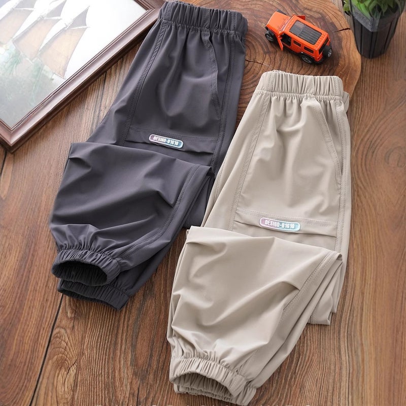 Boys' Thin Ice Silk Trendy Children'S Sports Quick-Dry Pants Mosquito-Proof Pants For Summer For Older Boys - Image 2
