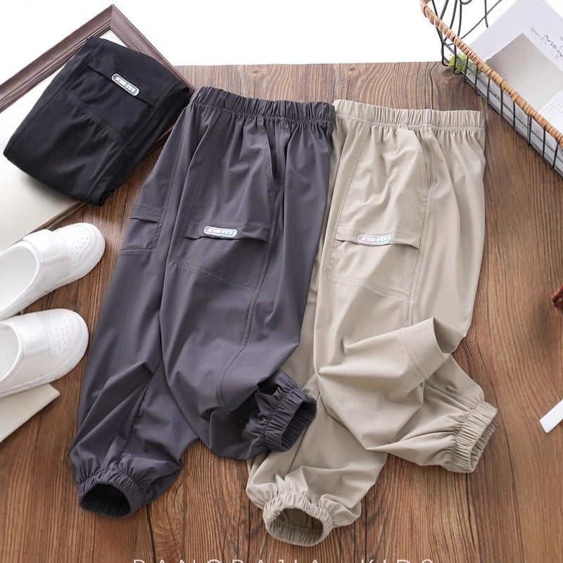 Boys' Thin Ice Silk Trendy Children'S Sports Quick-Dry Pants Mosquito-Proof Pants For Summer For Older Boys - Image 4