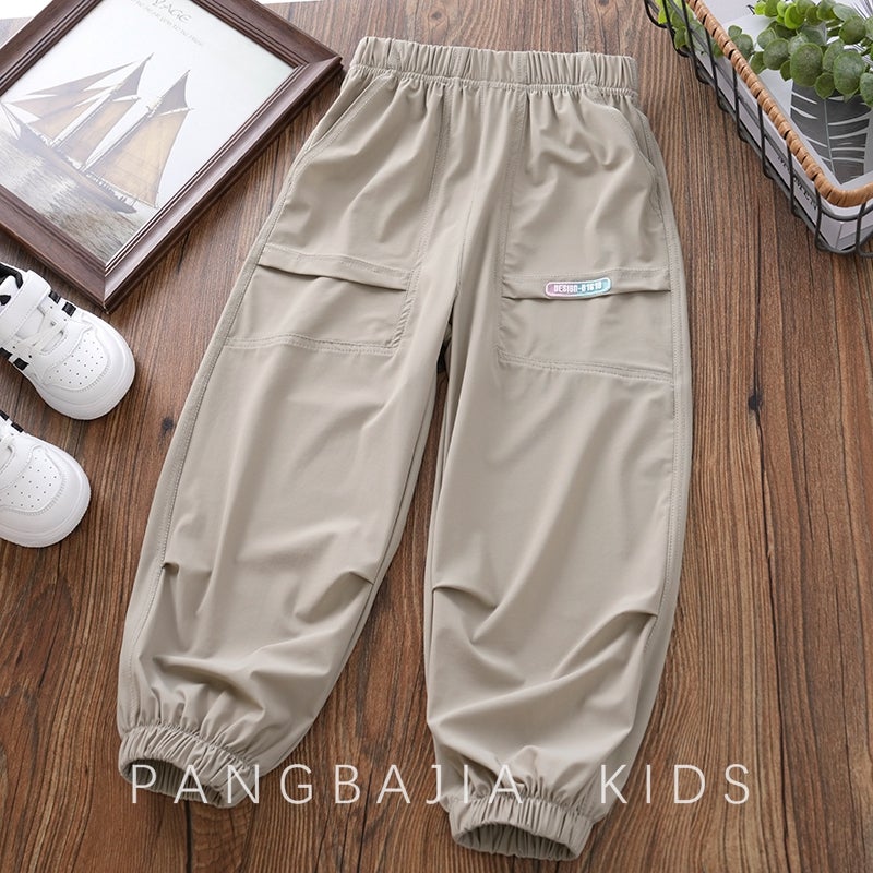 Boys' Thin Ice Silk Trendy Children'S Sports Quick-Dry Pants Mosquito-Proof Pants For Summer For Older Boys - Image 1