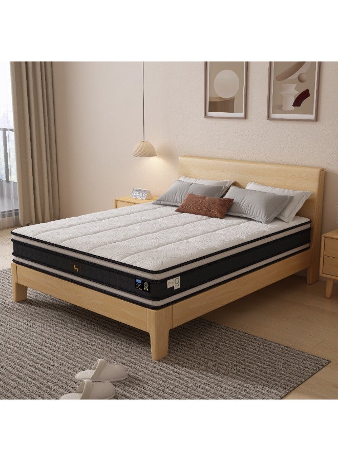 The Home Mart Single Size 30 cm Hybrid Reversible Pocket Spring Mattress with Cool Gel Memory Foam, Advanced Motion Isolation & Pressure Relief – Medium Firm Support for Restful Sleep (California Queen: 160x200) - Image 3