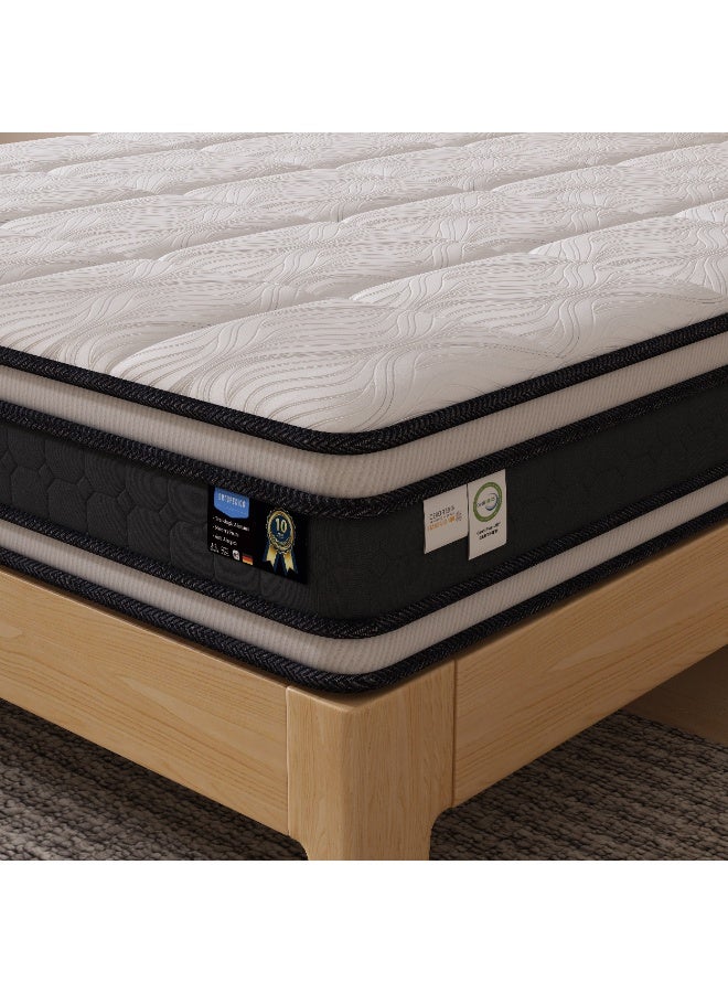 The Home Mart Single Size 30 cm Hybrid Reversible Pocket Spring Mattress with Cool Gel Memory Foam, Advanced Motion Isolation & Pressure Relief – Medium Firm Support for Restful Sleep (California Queen: 160x200) - Image 4