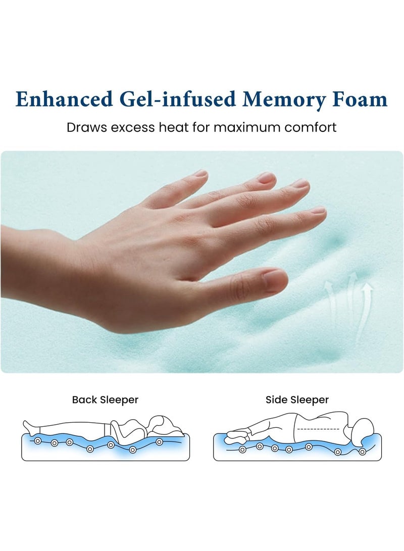 The Home Mart Single Size 30 cm Hybrid Reversible Pocket Spring Mattress with Cool Gel Memory Foam, Advanced Motion Isolation & Pressure Relief – Medium Firm Support for Restful Sleep (California Queen: 160x200) - Image 5