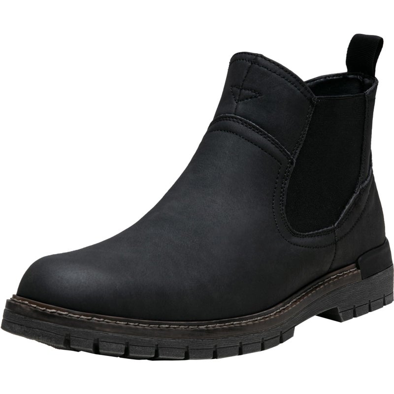 Jousen Chelsea Boots Casual Slip On Ankle Waterproof Mens Boots(AMY8119A black 10) - Image 1