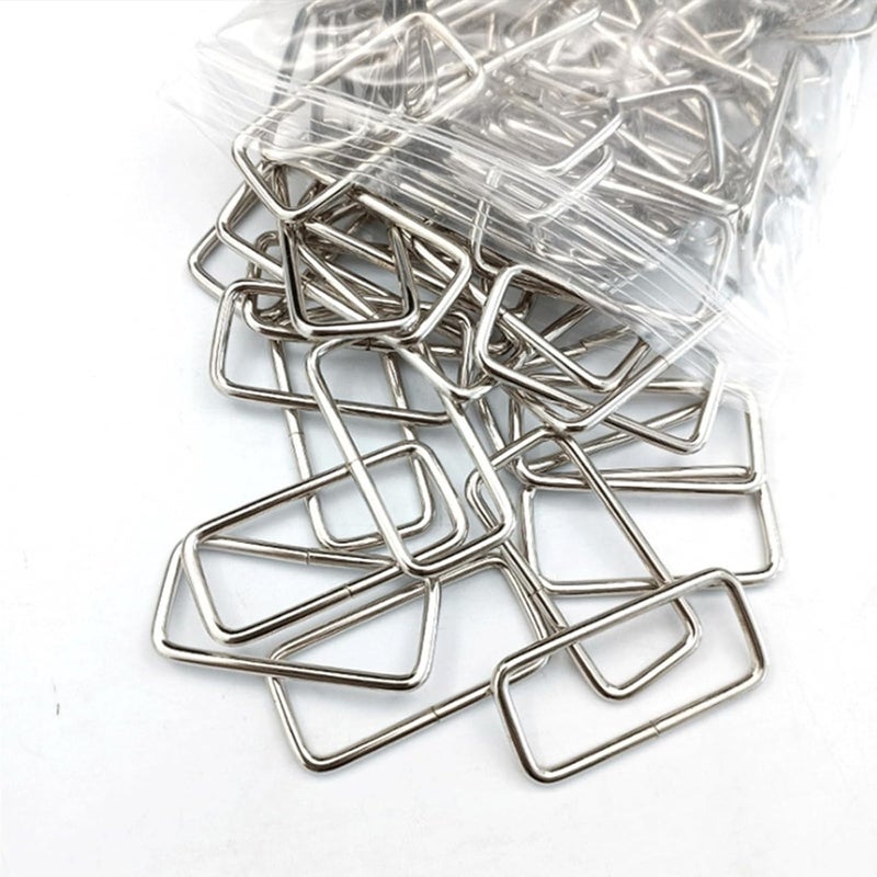 100Pcs Metal Rectangle Rings Buckles Webbing Rings Strap Connectors for Backpacks Accessories 20mm 25mm 32mm 38mm Metal Buckles - Image 3
