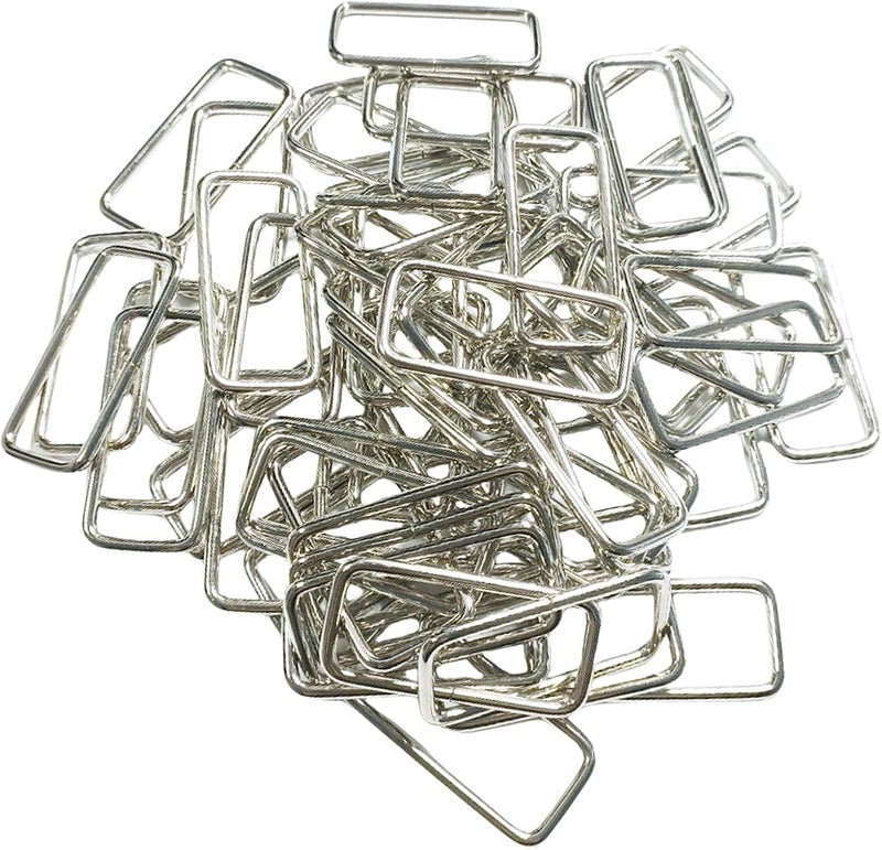 100Pcs Metal Rectangle Rings Buckles Webbing Rings Strap Connectors for Backpacks Accessories 20mm 25mm 32mm 38mm Metal Buckles - Image 1