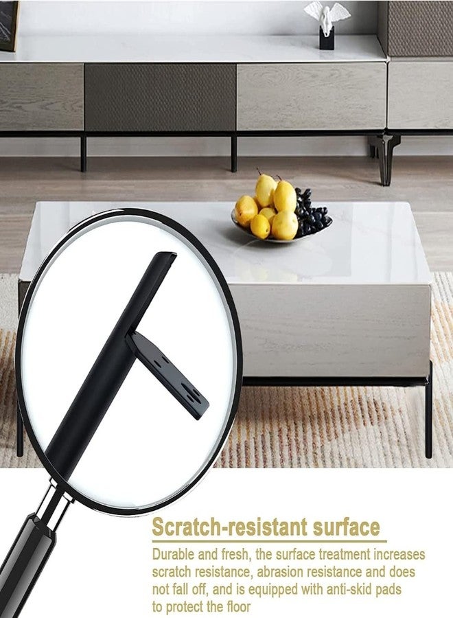 Fascination FASINATION Furniture Legs Metal, Handle Shaped 15cm (6inch) Cabinet Legs, Coffee Table Leg Support Legs, Bedside Cabinet Legs, TV Cabinet, Sofa Legs (6+2 Inches, Black) - Image 3