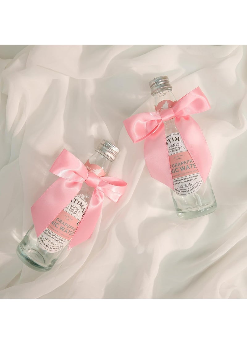 أوزيغالور 50 عبوة 3.5 بوصة من أشرطة الشريط الساتان الوردي المربوطة مسبقًا لأكياس الهدايا وتغليف الهدايا والحرف اليدوية والحفلات وحفلات الزفاف. - Image 5