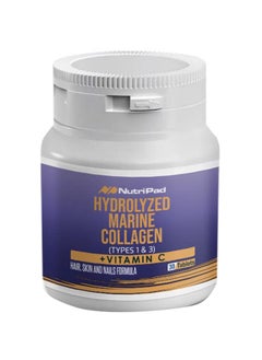 NutriPad Hydrolyzed Marine Collagen with Vitamin C  30 Tablets 