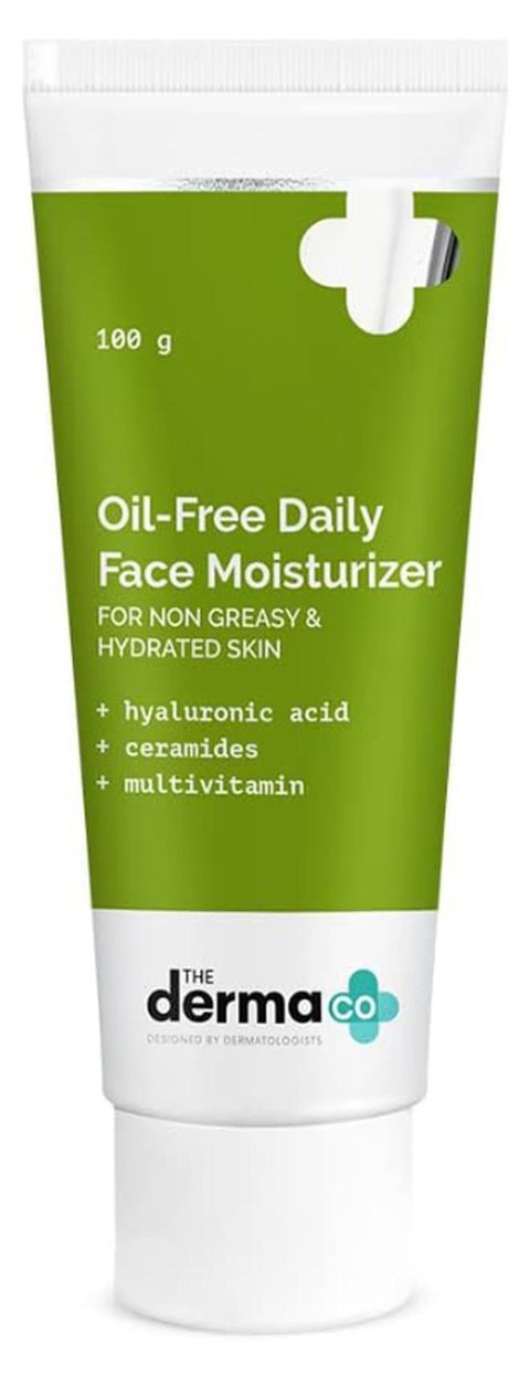 Oil-Free Daily Face Moisturizer With Hyaluronic Acid, Ceramides And Multivitamins for Non-Greasy And Hydrated Skin - 100g Prolonged Moisturization | Strengthens Skin Barrier