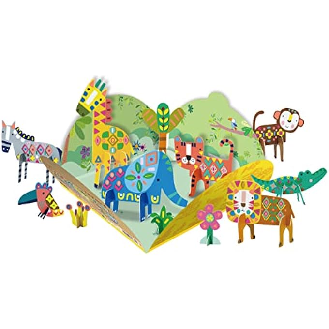 Avenir STICK 'N PLAY SERIES - SAFARI ANIMALS | 200+ REUSABLE STICKERS FOR ENDLESS FUN! CREATE PLAY SCENES WITH 8 ILLUSTRATED THEME CARDS, MAKE YOUR OWN ANIMAL FIGURES | FOR KIDS 3+ - Image 3