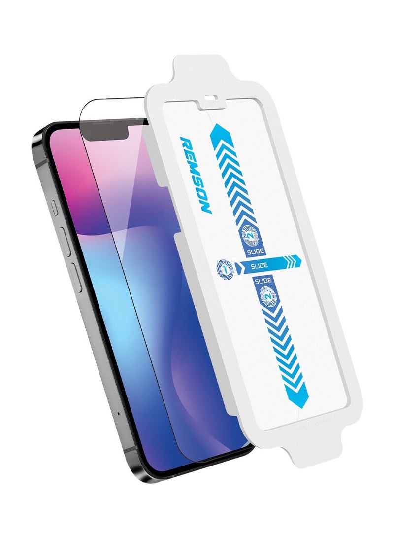 Remson Glass Guard Pro + 9H Tempered Glass Screen Protector Full Coverage HD Clear with Auto Alignment Installation Tool Designed for iPhone 13 Pro Max 6.7 Inch - Image 1