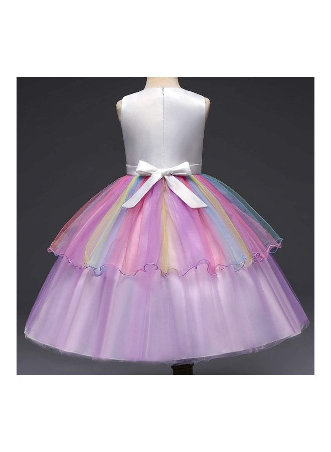 NIBEMINENT Princess Party Dress With Headband 120cm - Image 4