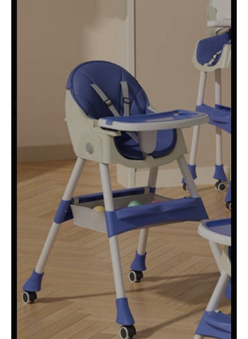 فول جوي كرسي مرتفع للأطفال 3 في 1 متعدد الوظائف لتناول الطعام باللون الأزرق - Image 2