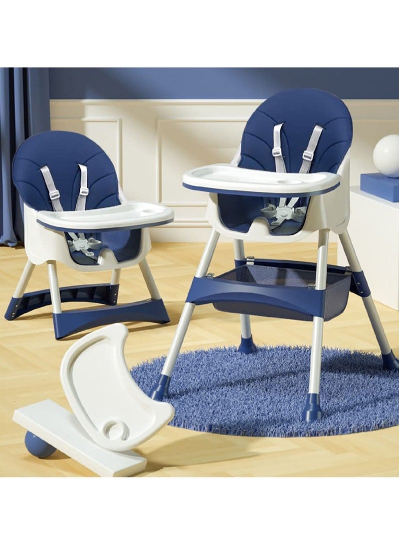 فول جوي كرسي مرتفع للأطفال 3 في 1 متعدد الوظائف لتناول الطعام باللون الأزرق - Image 1