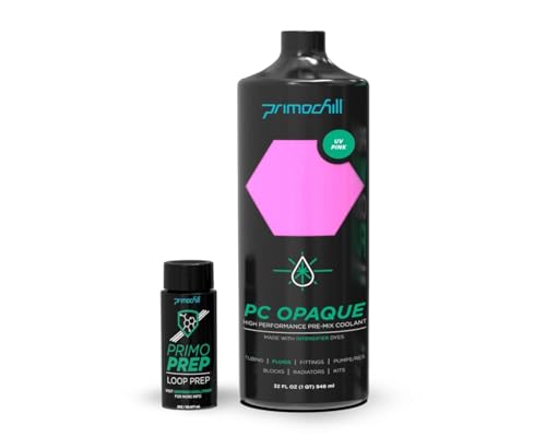 PrimoChill Opaque - Computer WaterCooling Show Coolant, Solid/Non-Transparent, Full Protection, Advanced User, PrimoPrep Included, Proudly Made in The USA (32oz/.9L) - Pink SX - Image 1