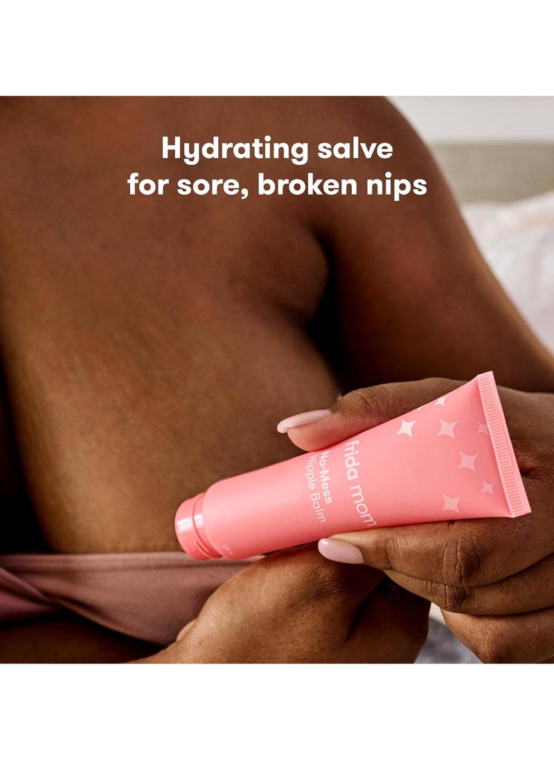 frida mom - Frida Mom No-Mess Nipple Balm – Hydrating & Soothing Lanolin-Free Balm for Sore, Cracked Nipples – Safe for Baby’s Lips, Unscented & Paraben-Free – 1.5 oz - Image 1