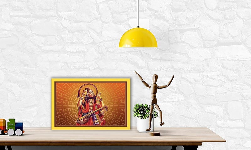 Anaadi Hanuman Ji Bajrangbali Wall Painting With Frame Photo Frame For Home Living Room Drawing Room Office Wall Dcor Gifting 7 Inch x 10 Inch - Image 2