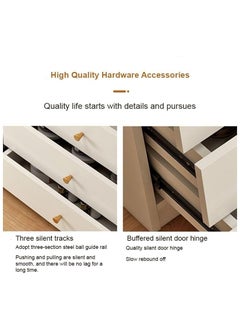AWD Dressing Table Makeup Vanity Table Large Bedroom Dressing Table, Desk, Storage Drawers Cabinet Mirror and Stool White Make up Vanity Dresser Girls Women Gift Bedroom Furniture Home Organizing  - Image 5