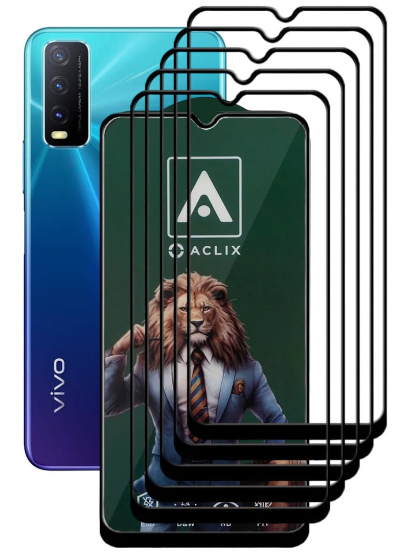 ACLIX 5 Pieces Antistatic ESD Dustproof Premium Quality High Definition Tempered Glass Screen Protector Designed For vivo Y20 - Image 1