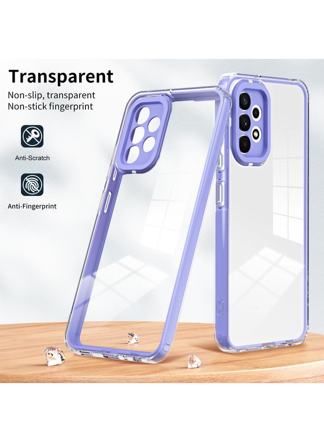 S-TOP Case For Samsung Galaxy A23 4G 3 in 1 Clear TPU Color PC Frame Phone Case - Image 2