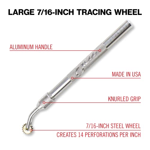 Excel Blades Pounce Wheel Set – Stainless Steel Fabric Tracing, Perforating, Cutting, Sewing, Quilting & Embossing Tool – Set of 3 Assorted Sizes – Made in USA - Image 2