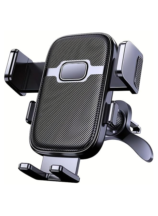 S-TOP Car Phone Mount, 360° Rotatable Air Vent Holder, One-Hand Release, 4.2-7.2 Inch Smartphones, Black - Image 1