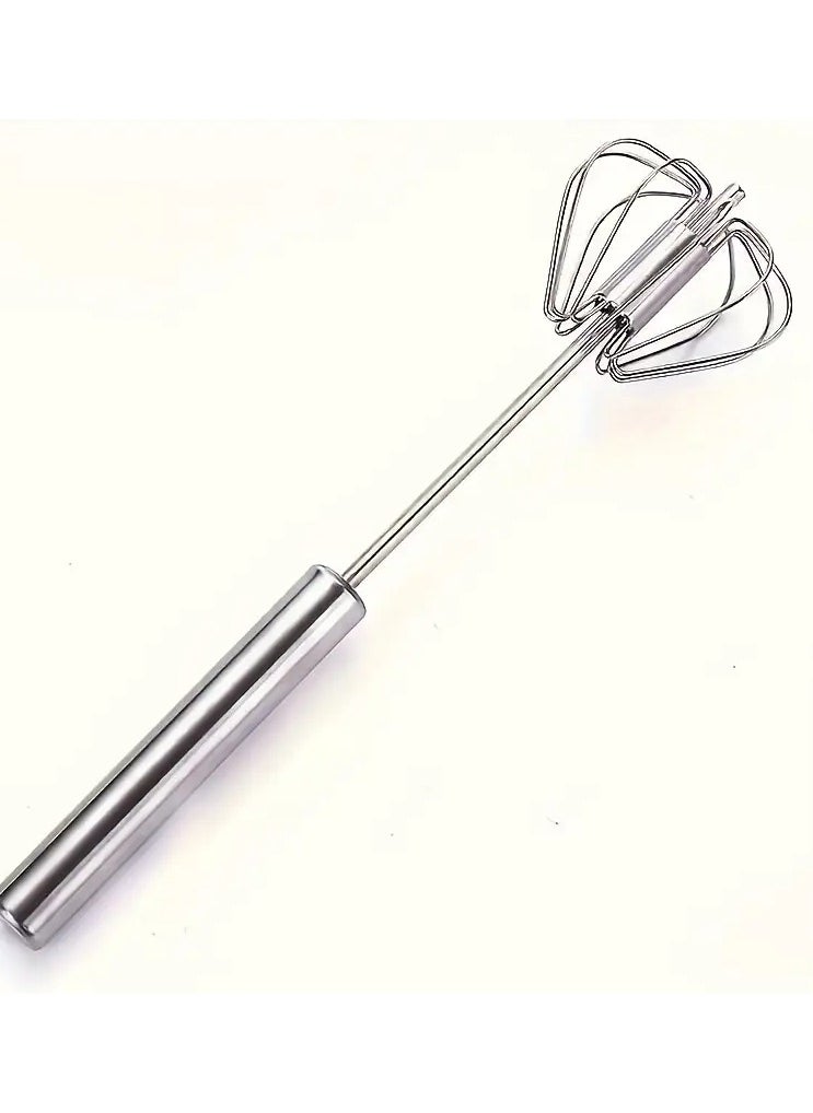 كوالتي Easy-Clean 304 Stainless Steel Semi-Automatic Whisk - Perfect for Baking, Catering & Outdoor Use  - Image 1