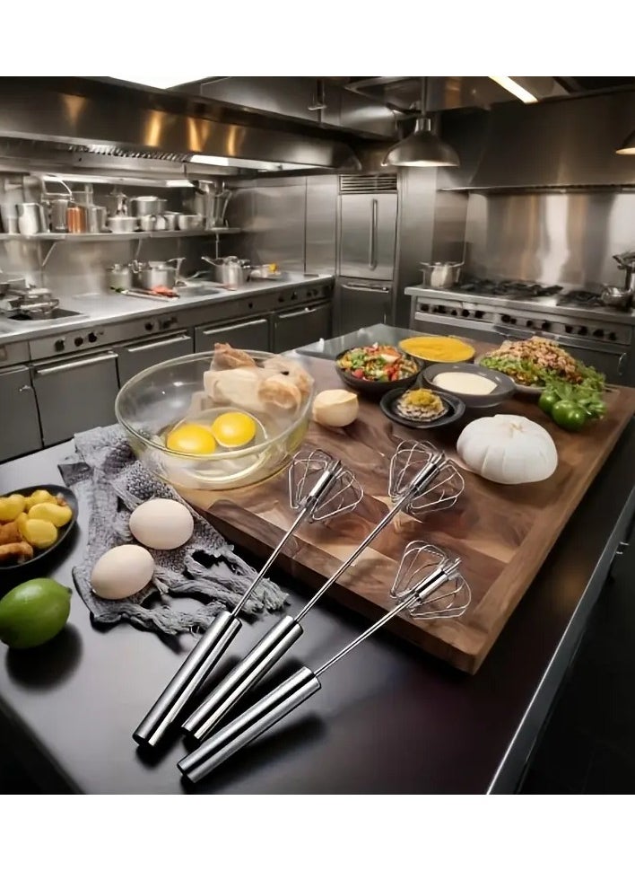 كوالتي Easy-Clean 304 Stainless Steel Semi-Automatic Whisk - Perfect for Baking, Catering & Outdoor Use  - Image 5