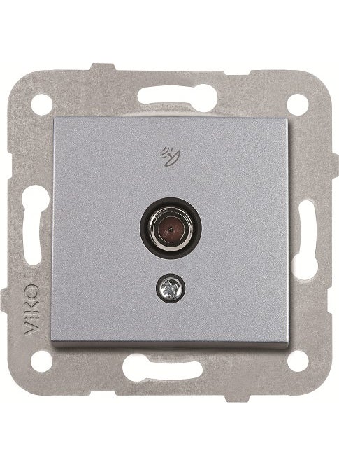Viko - Artline Novella Satellite Socket with F End - Silver (Excluding Frame) - Image 1
