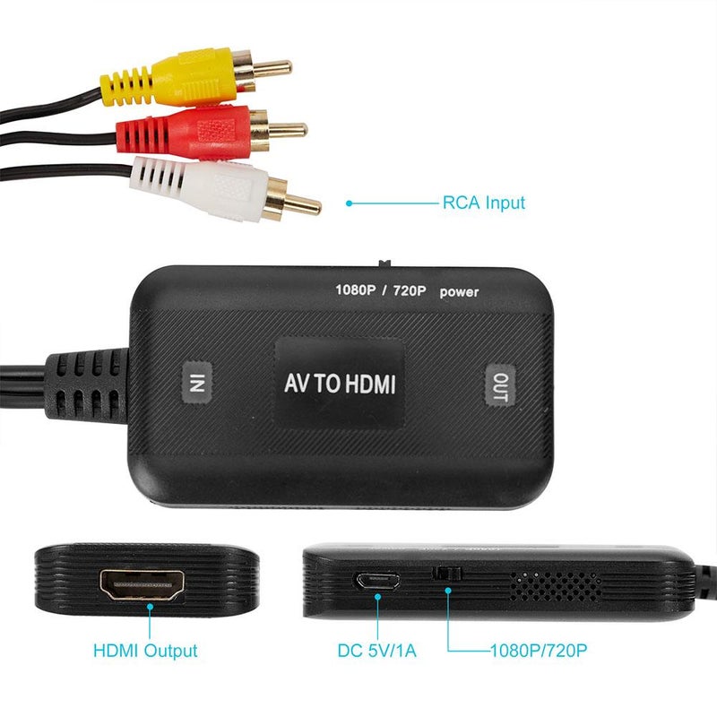AV video converter 1080P three-ring RCA surveillance game set-top box to TV adapter cable - Image 4