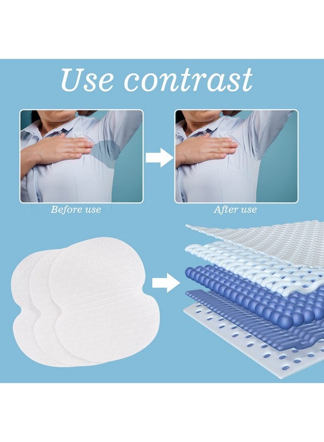 BESARME 100 Pcs Underarm Sweat Pads, Armpit Sweat Pads For Women And Men, Disposable Underarm Shields Pads For Clothing Sweating Comfortable Unflavored Non Sweat Armpit Protection(5.1 * 3.54 Inch, 100)