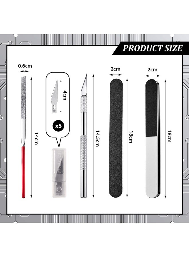 Honoson مجموعة أدوات الألغاز المعدنية 17 قطعة مجموعة أدوات نماذج معدنية DIY أدوات مساعدة ثني شكل أسطوانة مخروطية لحواف الألغاز ثلاثية الأبعاد التجميع بناء النماذج الأساسية الإصلاح والتثبيت - Image 3