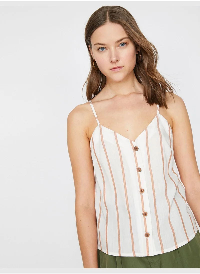 كوتون Striped Tank Top