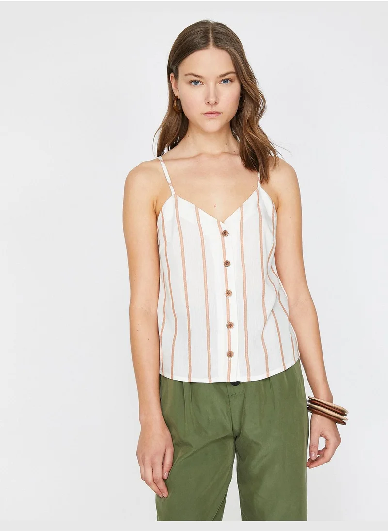 كوتون Striped Tank Top