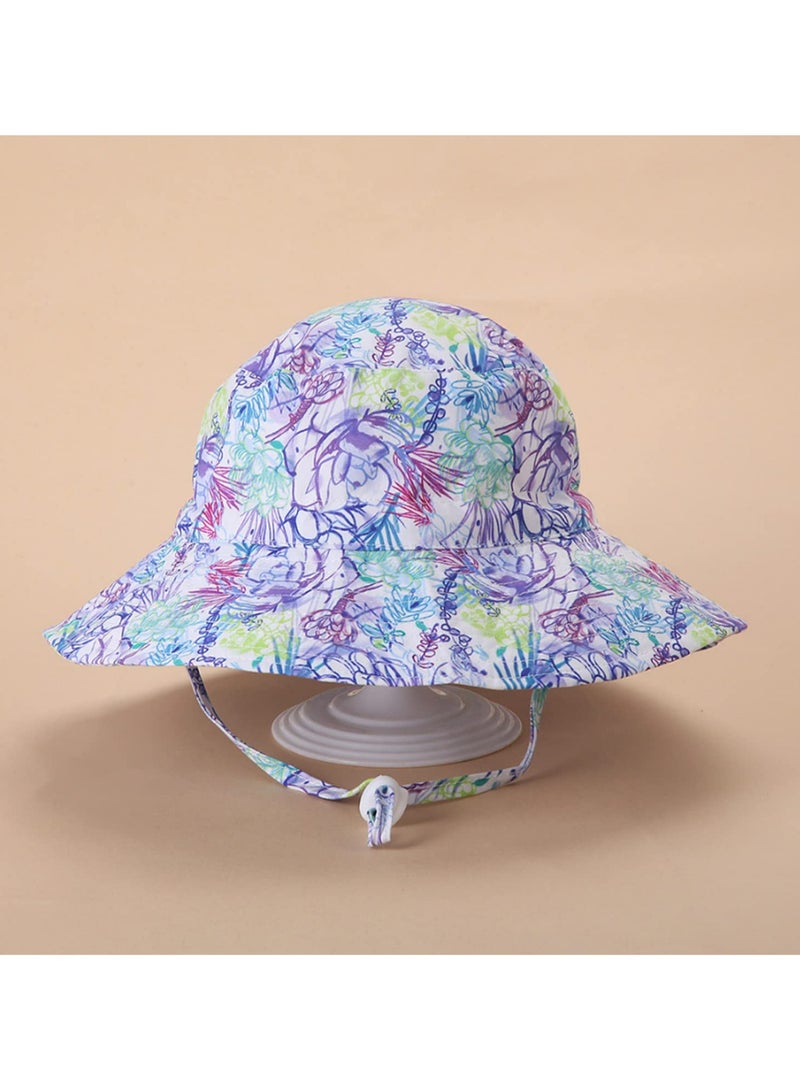 Summer Baby Sun Hat for Boys and Girls 3-8 Years with Neck Ear Cover UV Protection Outdoor Beach Swimming Caps for Children M Size Anti UV Sunhat  - Image 3